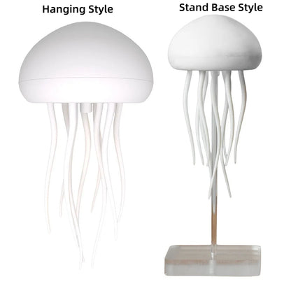 Creative Jellyfish Light Voice Control Type-C Charging Cute Jellyfish Bedside Lamp Flexible Tentacles for Holiday Children Gifts